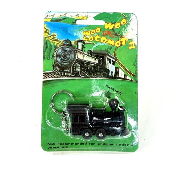 Other - Vintage‎ Woo Woo Locomotive II Train Sound Keychain NOS Sealed Made In Taiwan